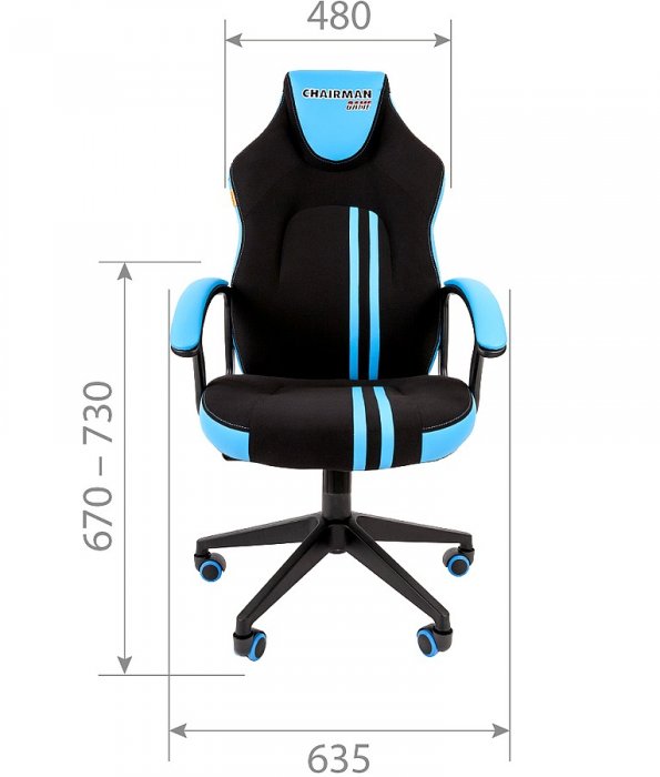 Кресло офисное Chairman «Game-26 (черный/красный)» - вид 4